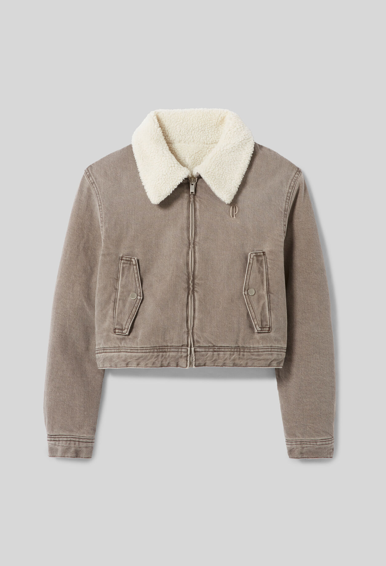 Chaqueta vaquera con falsa piel