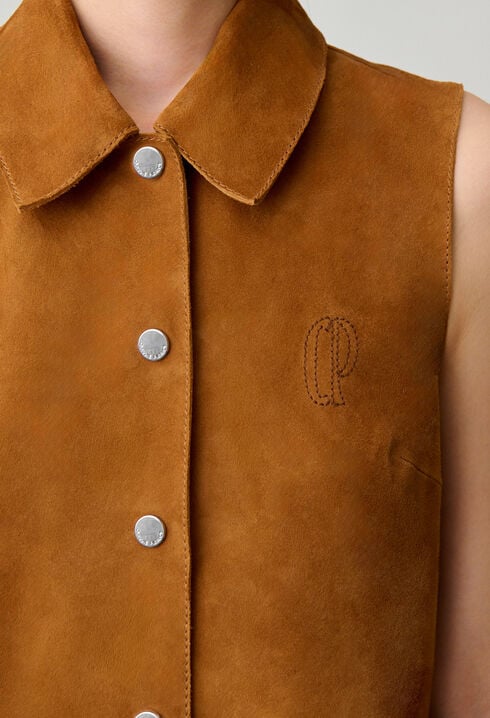 Mono de cuero sin mangas