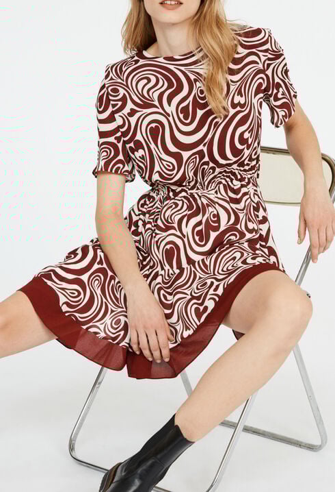 Vestido corto con estampados