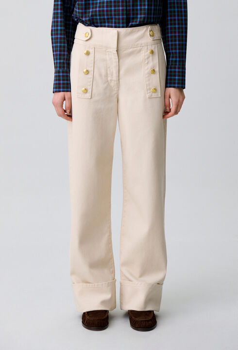 Jeans anchos denim claro