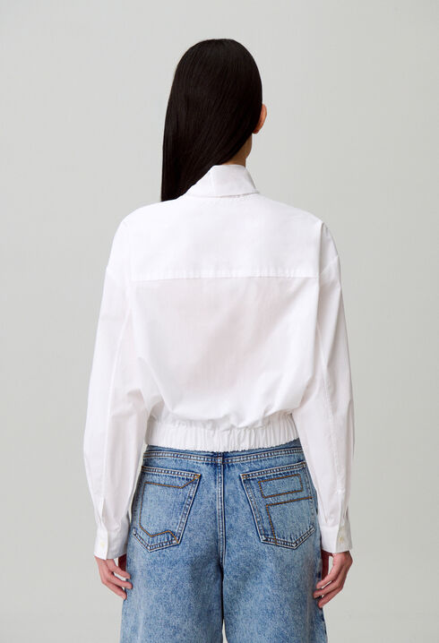 Camisa popel&iacute;n cuello lazada