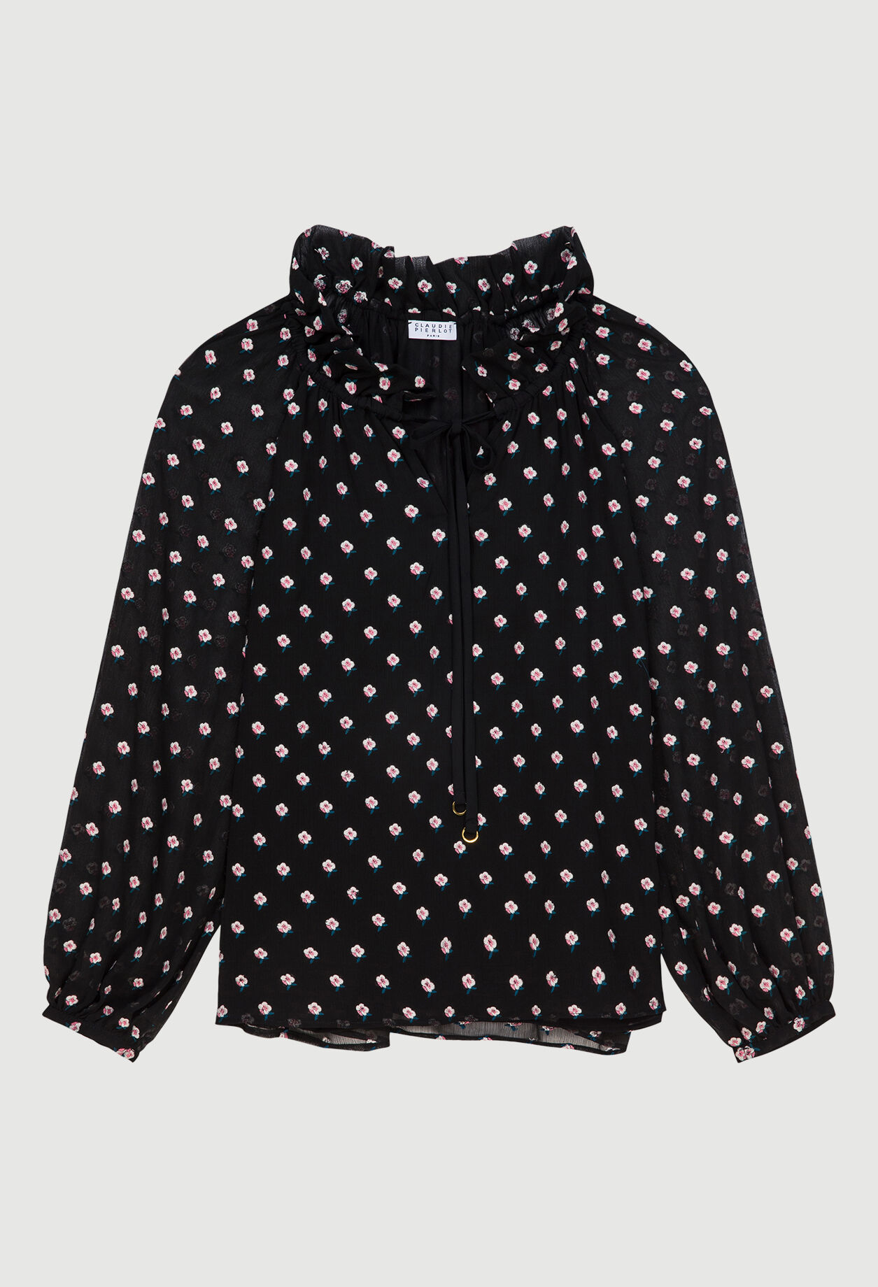 Blusa con estampado de flores