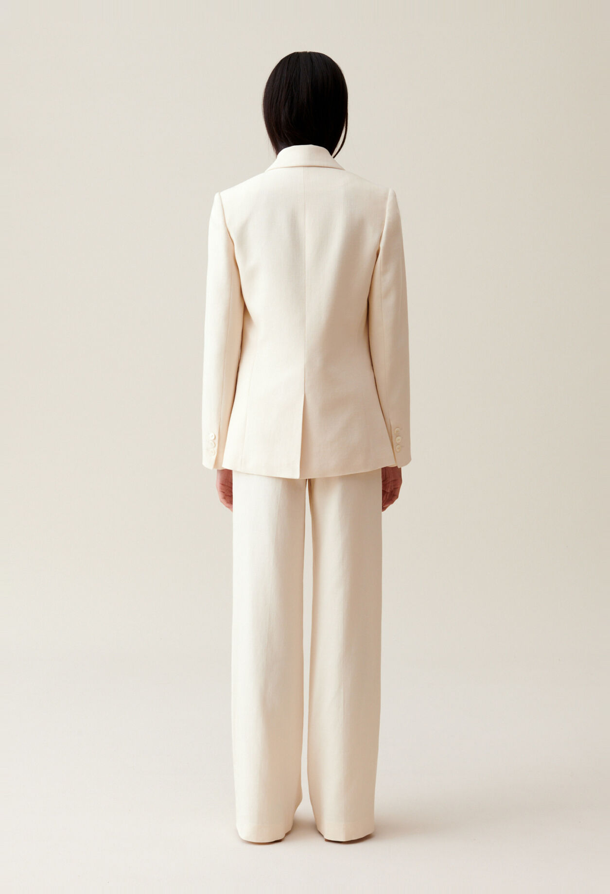 Chaqueta de traje marfil