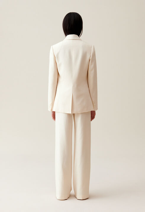 Chaqueta de traje marfil