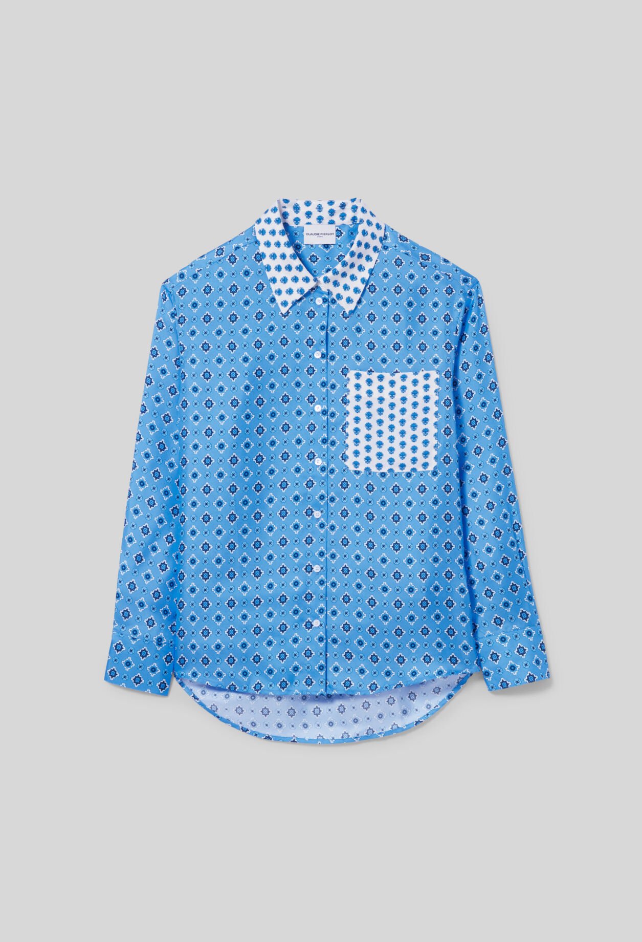 Camisa recta de seda