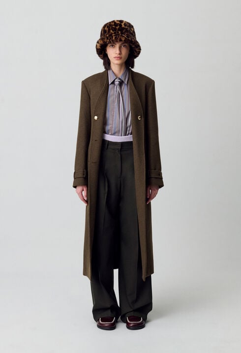 Abrigo largo estilo kimono
