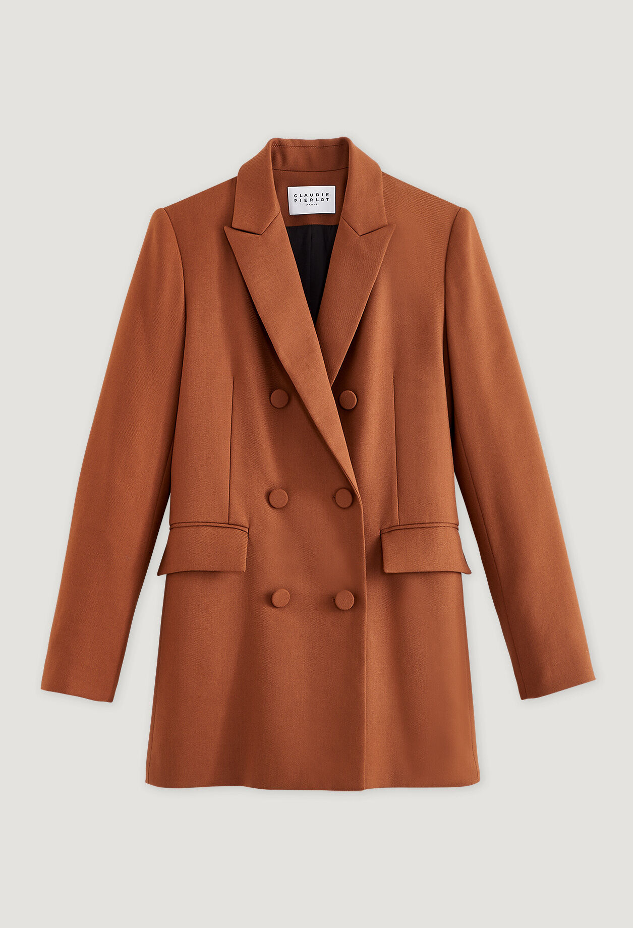 Chaqueta larga caramelo