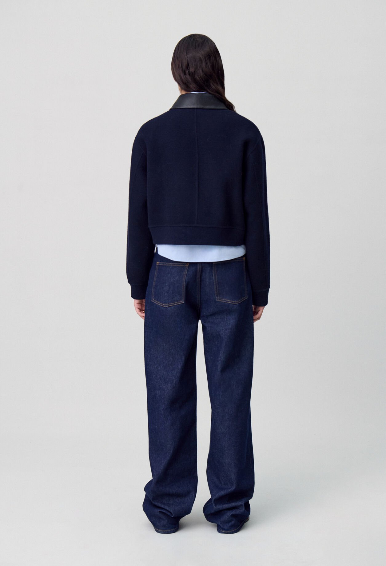 Chaqueta de lana con cuello
