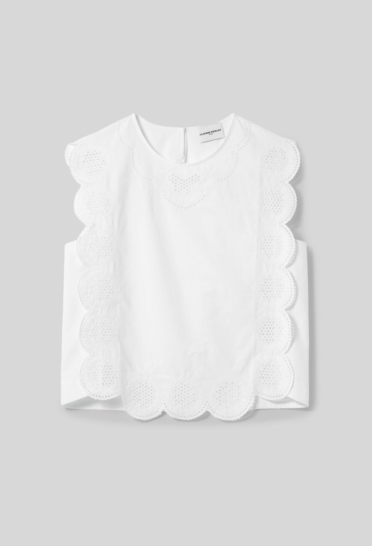 Blusa sin mangas bordada
