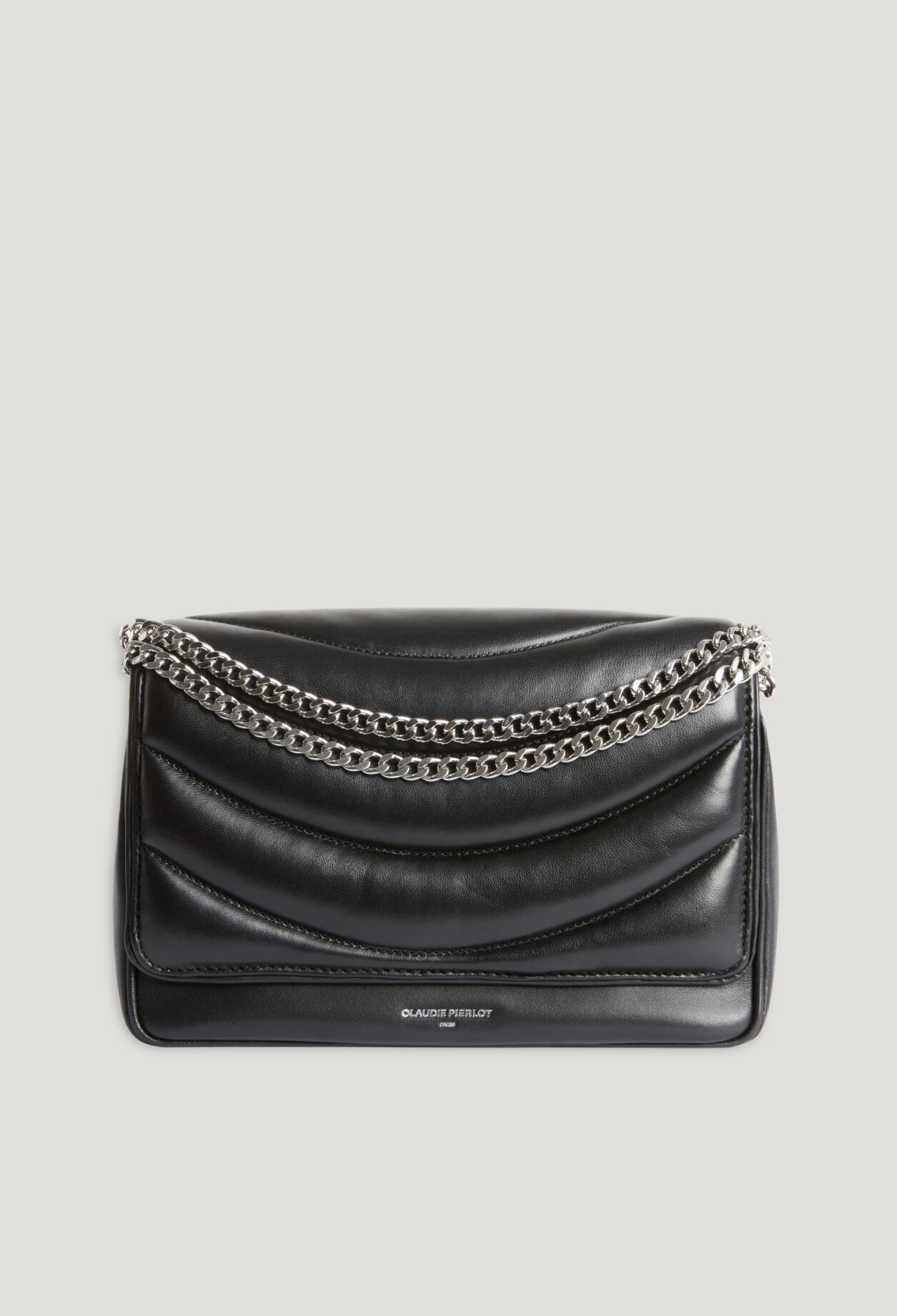 Bolso Angeli de cuero negro acolchado