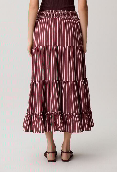 Falda larga de rayas