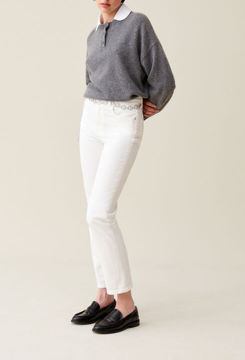 Vaqueros Toto Slim 7/8 crudo