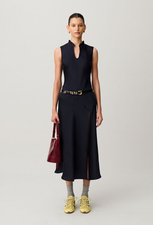 Vestido midi fluido