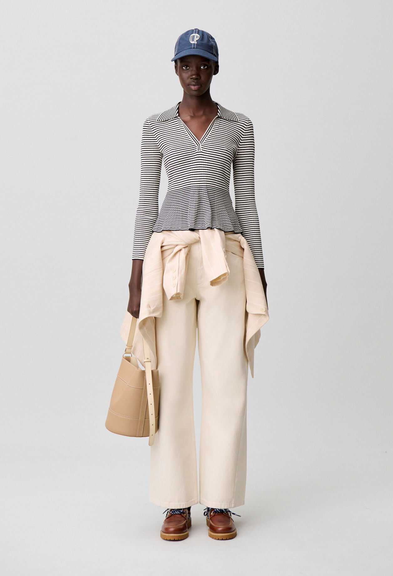 Top a rayas de manga larga