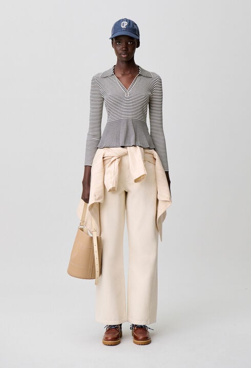 Top a rayas de manga larga