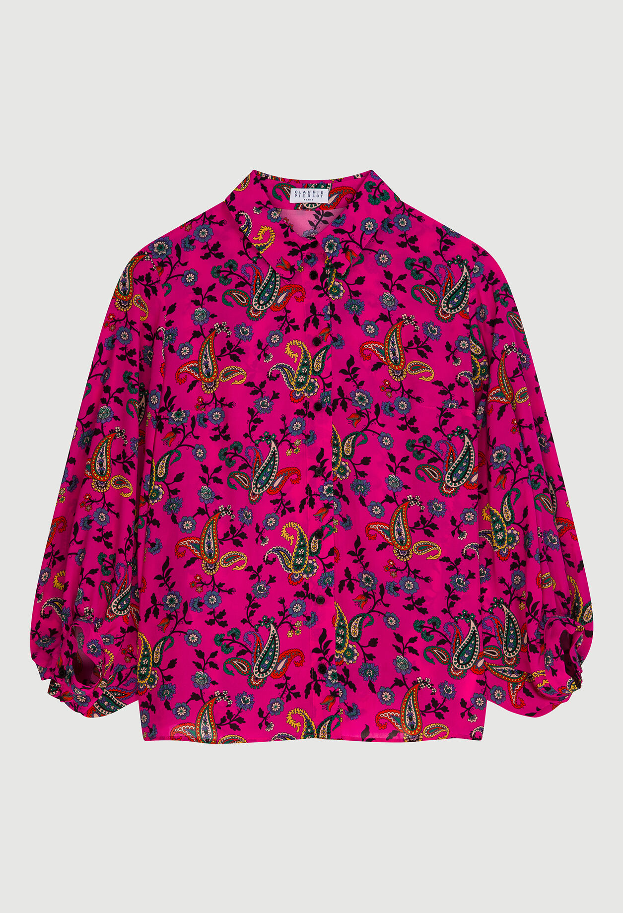 Camisa estampada rosa fucsia