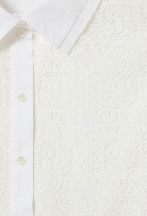Camisa de encaje corta