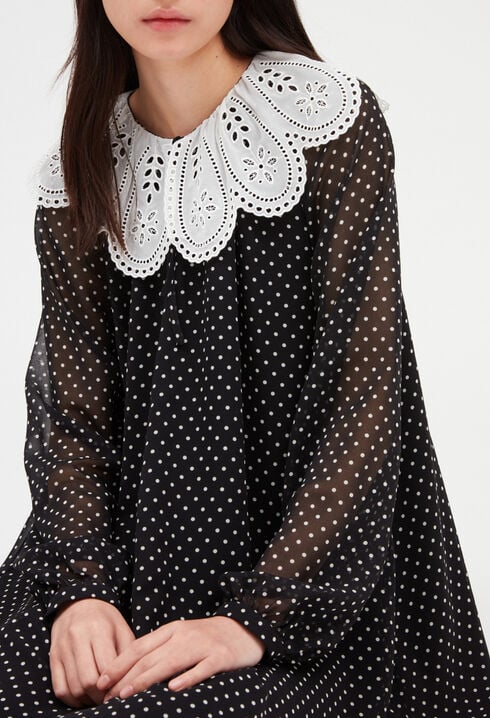 Vestido corto Rifi cuello ancho