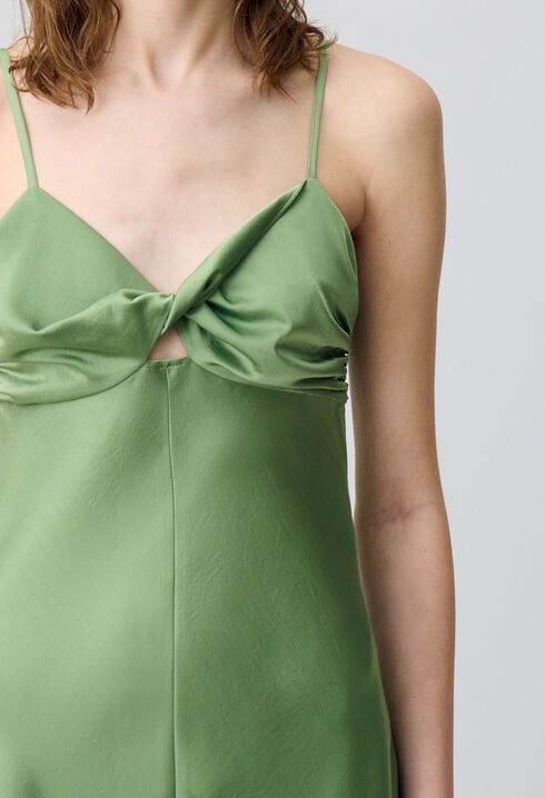 Vestido largo satinado