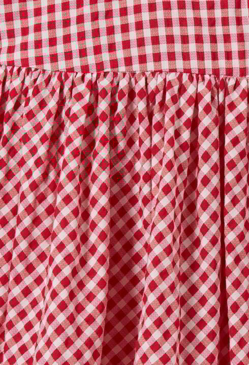 Falda corta de cuadros vichy