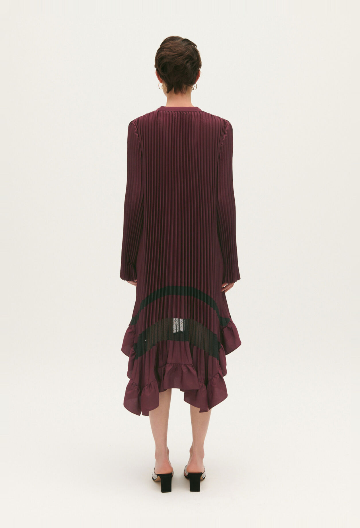 Vestido midi plisado