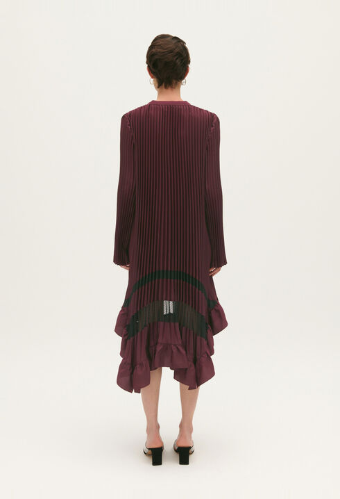 Vestido midi plisado