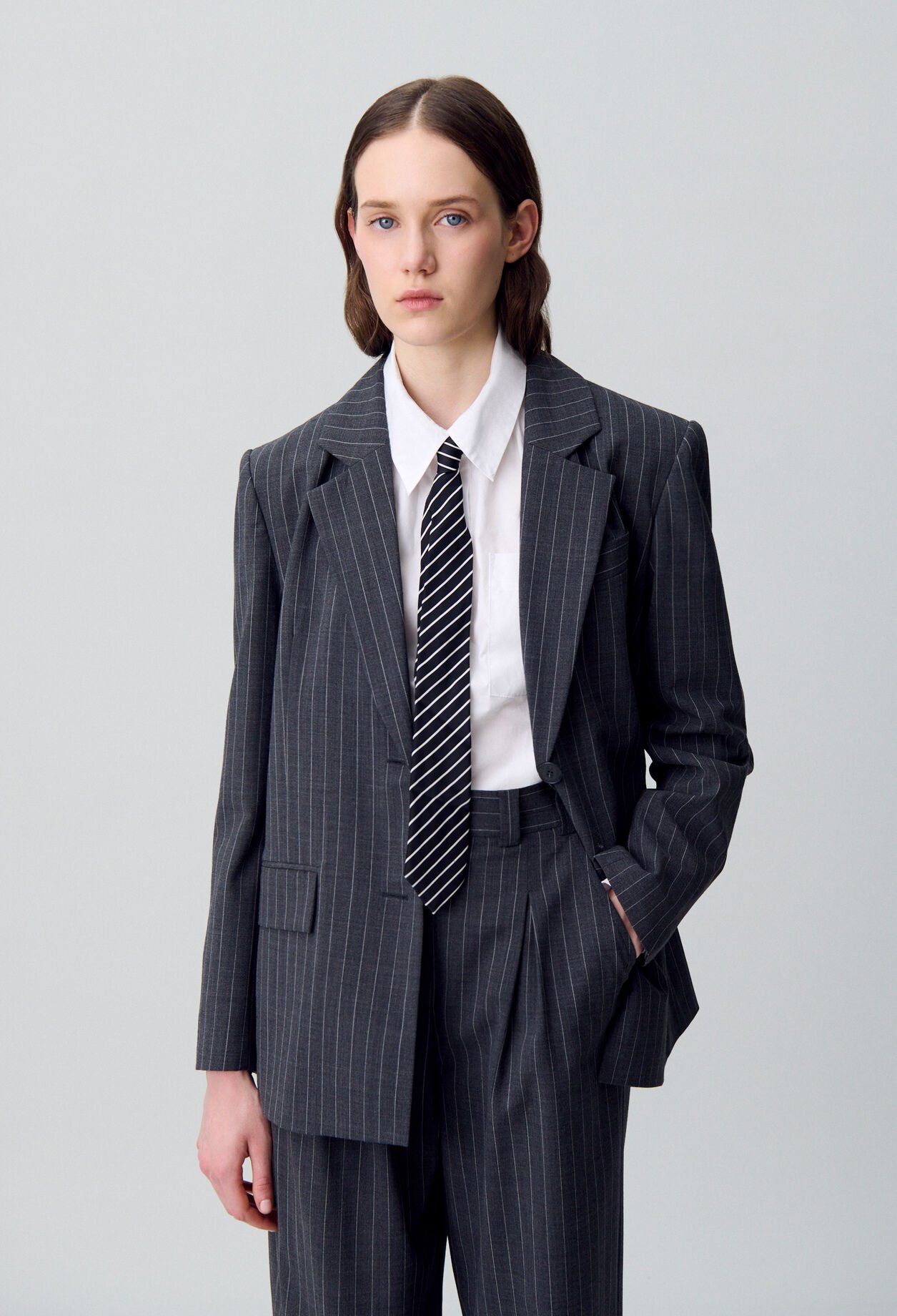 Corbata fina de rayas