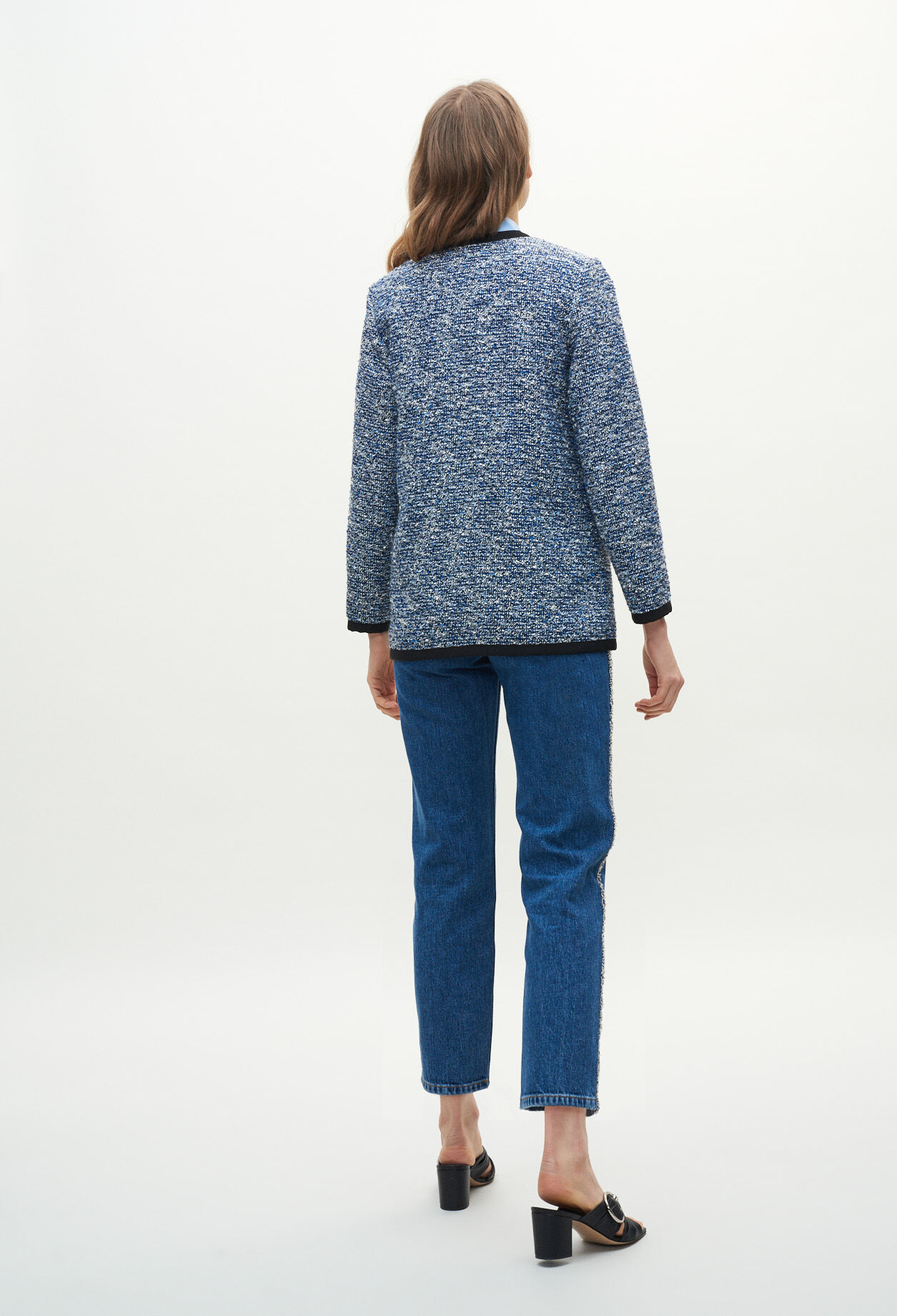 Chaqueta de tweed con galones