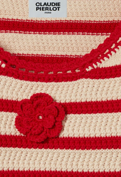 Top de crochet a rayas