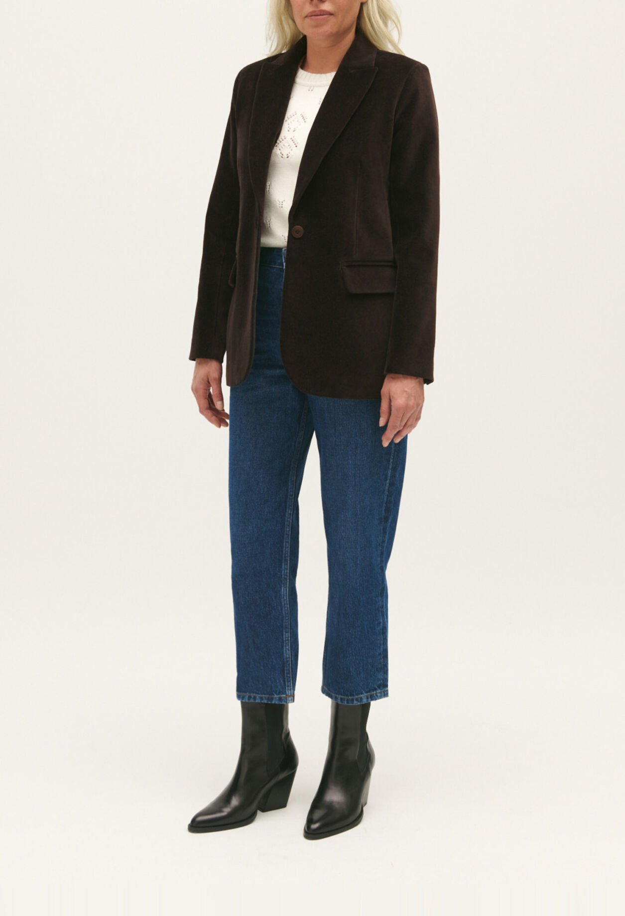 Chaqueta de ante color chocolate