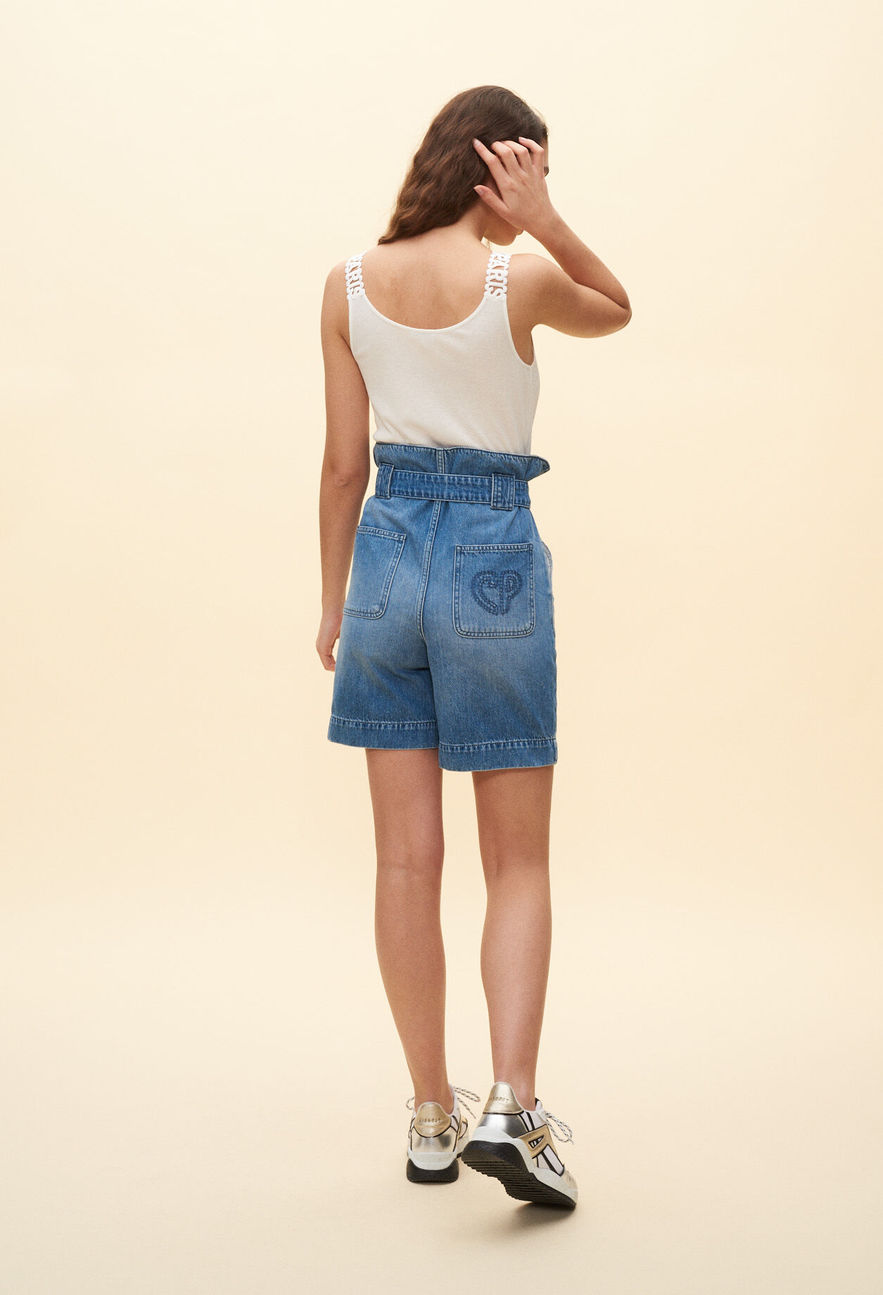 Short vaquero de talle alto