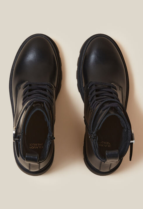 Botas militares de cuero