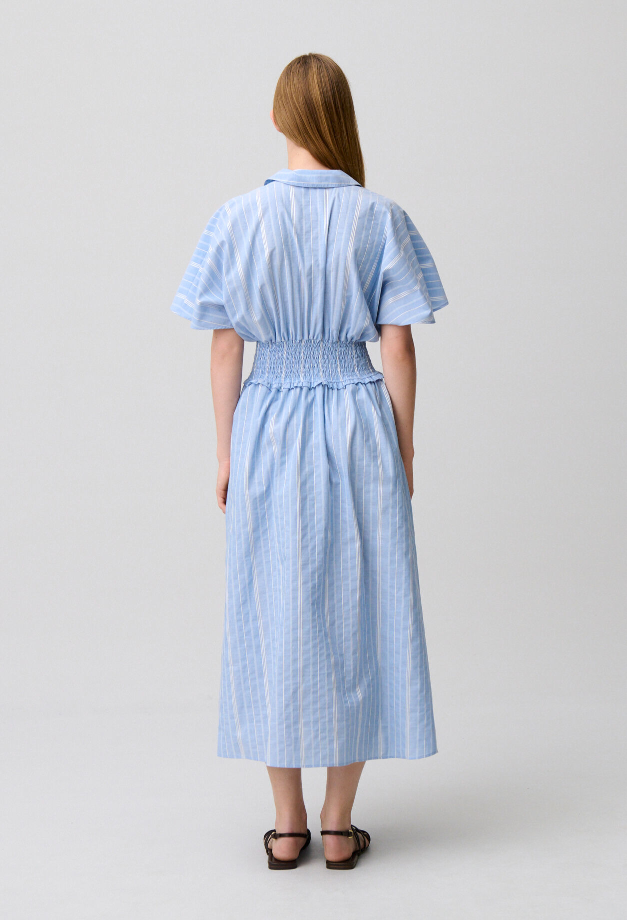 Vestido de rayas cruzado