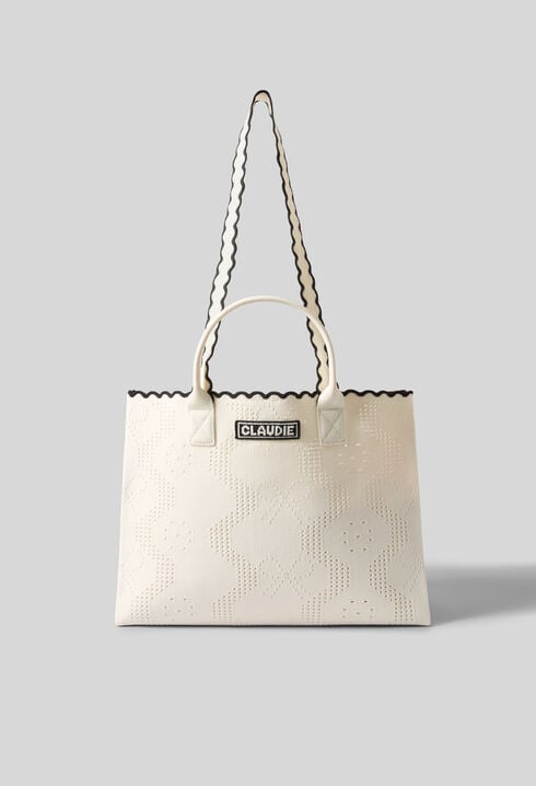Bolso de punto bicolor