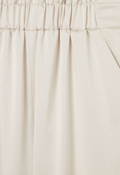 Pantalón ancho con cintura fruncida