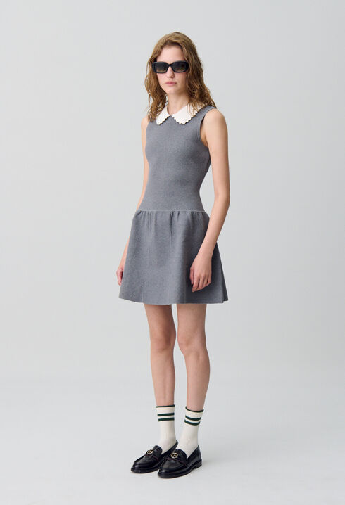 Vestido corto de línea evasé