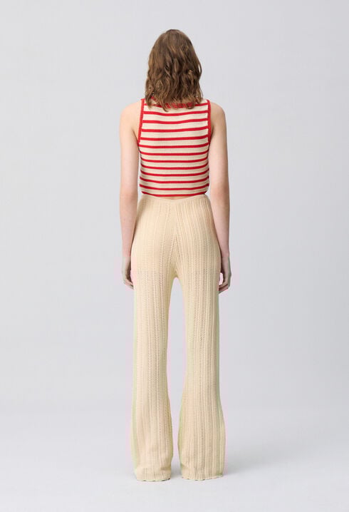 Pantalón fluido de crochet