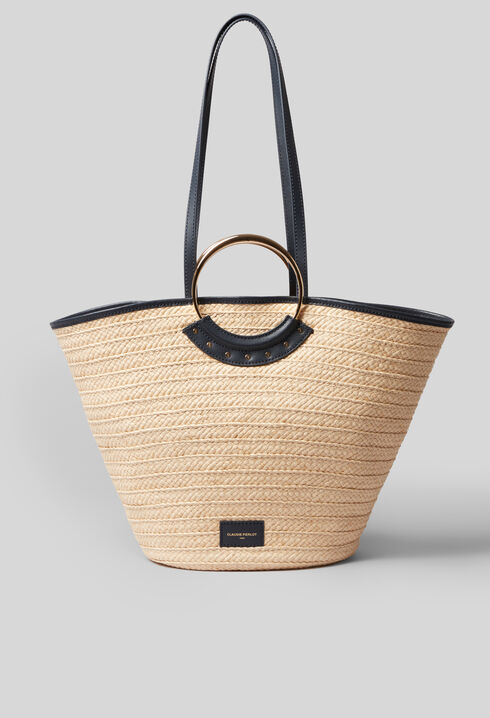 Bolso de rafia con asas trenzadas