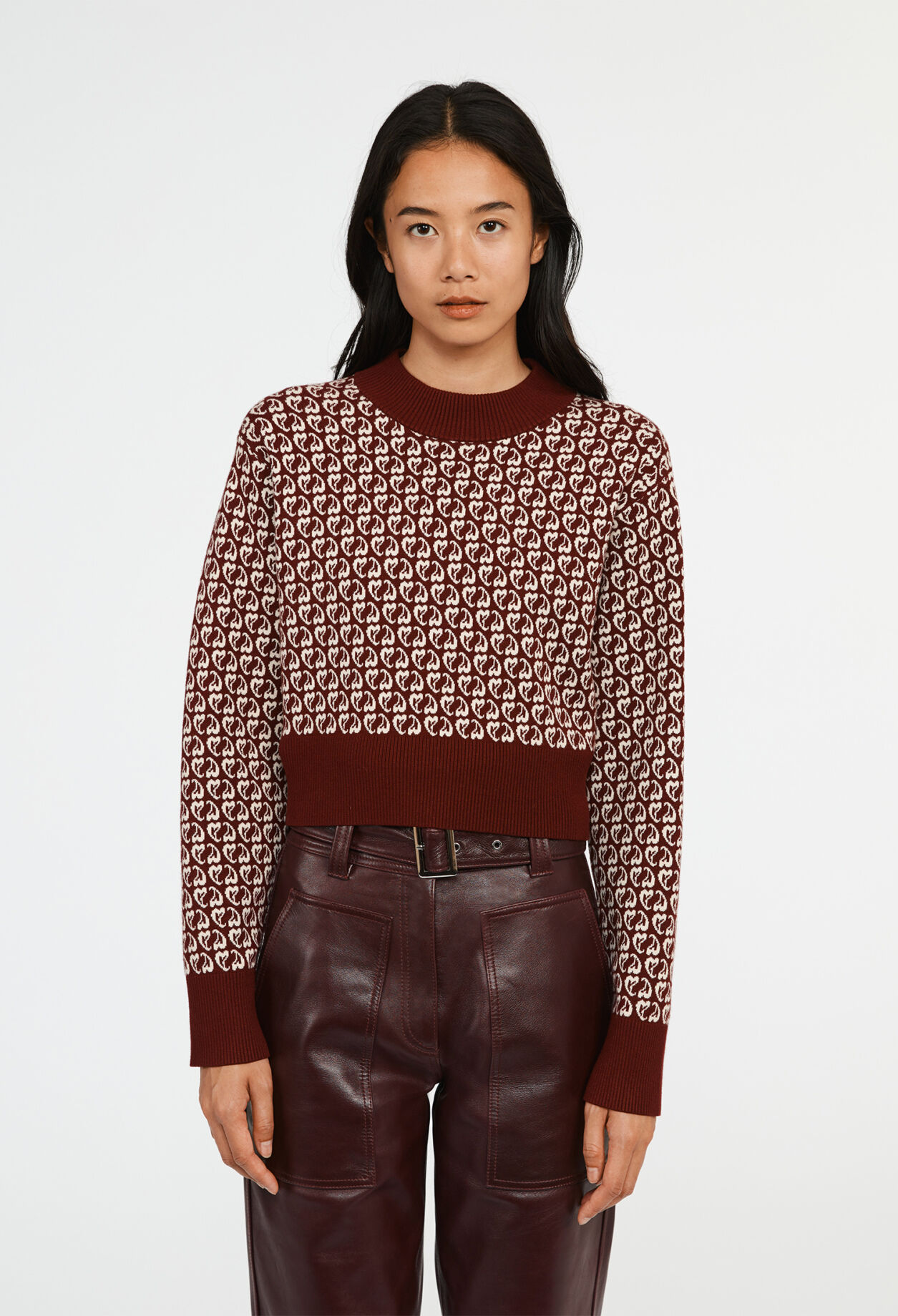 Jersey dos tonos de punto jacquard