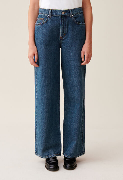 Vaqueros Michel anchos denim oscuro