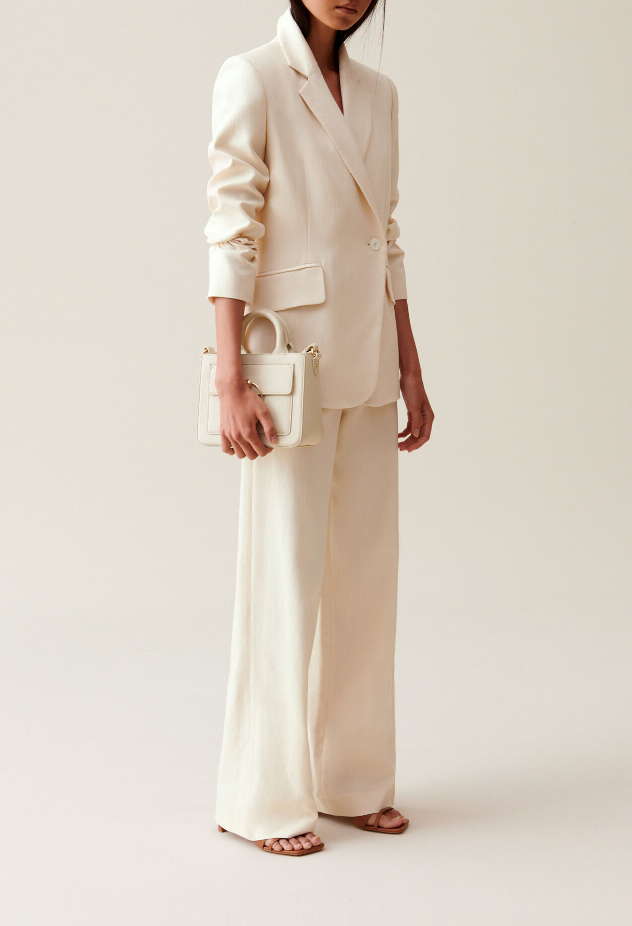 Chaqueta de traje marfil