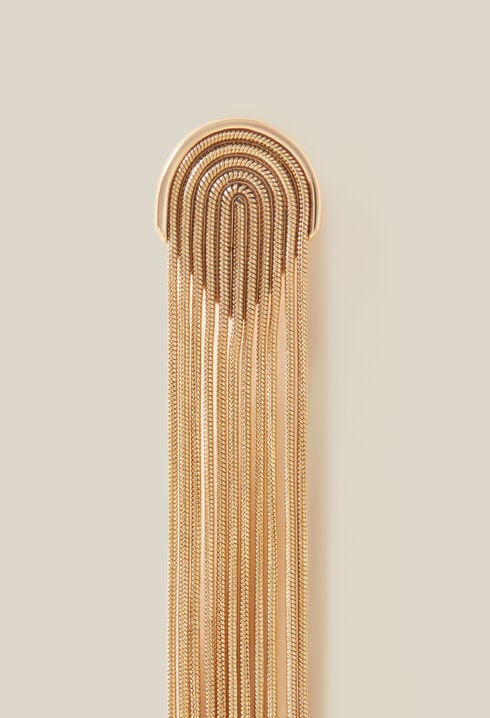 Pendientes cascada dorados