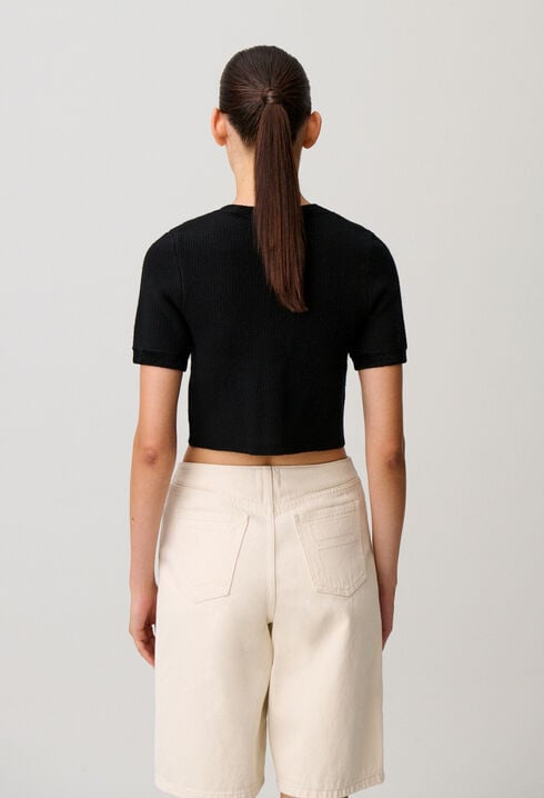 Cardigan de punto de terciopelo