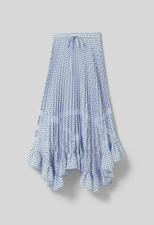 Falda midi de encaje