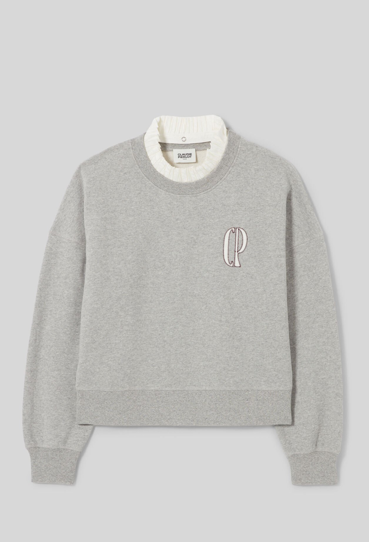 Sudadera con cuello victoriano
