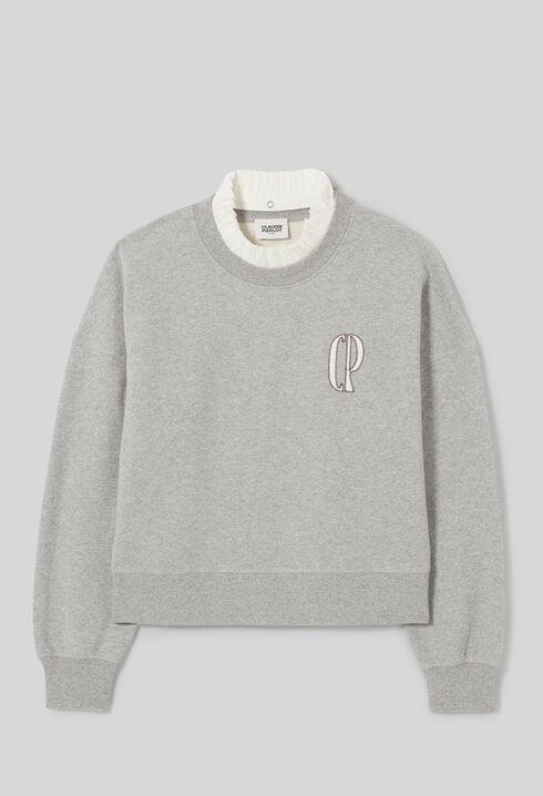 Sudadera con cuello victoriano