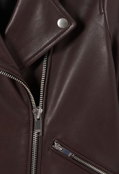 Chaqueta de piel lisa