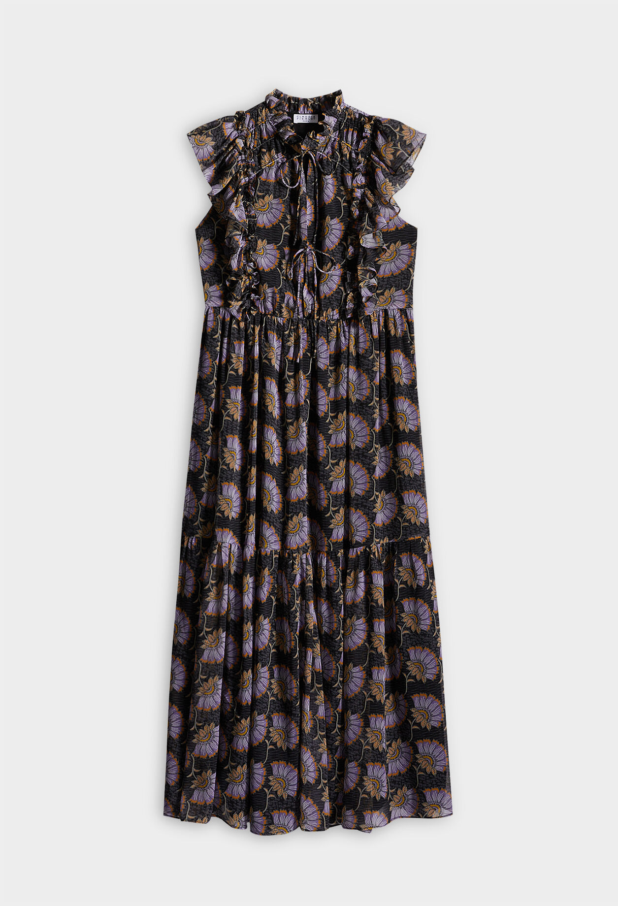 Vestido largo con volantes