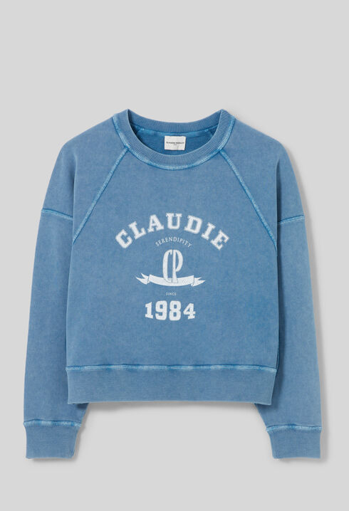 Sudadera de algodón efecto lavado