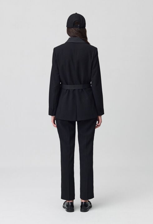 Chaqueta de traje con cinturón